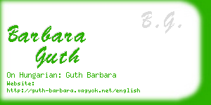 barbara guth business card